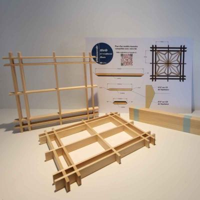 Kit d'apprentissage Kumiko 2 x 4 cases Aulne