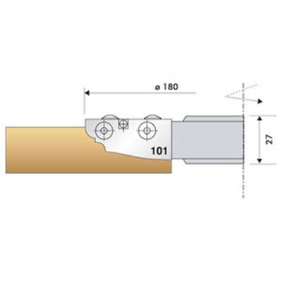 Porte-outils à plate-bande - à 3 coupes et à profils interchangeables