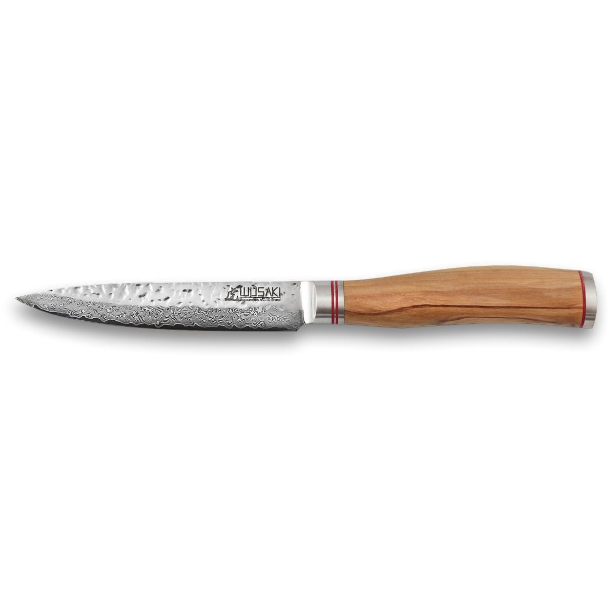 Couteau de cuisine japonais ultra tranchant VG10 en acier Damas – Couteau  de chef professionnel avec fourreau – Design ergonomique avec manche en  palissandre (couteau de chef japonais – 20,3 cm) : : Maison