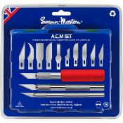 Set 3 cutters scalpels ACM avec 13 lames